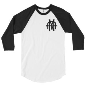 New You Badge 3/4 sleeve raglan shirt